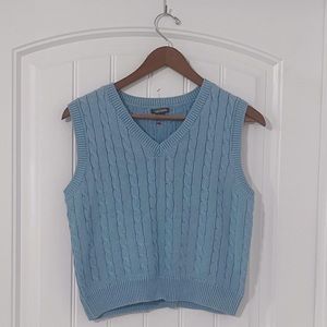 Wild Fable Blue Cable Knit Sweater Vest